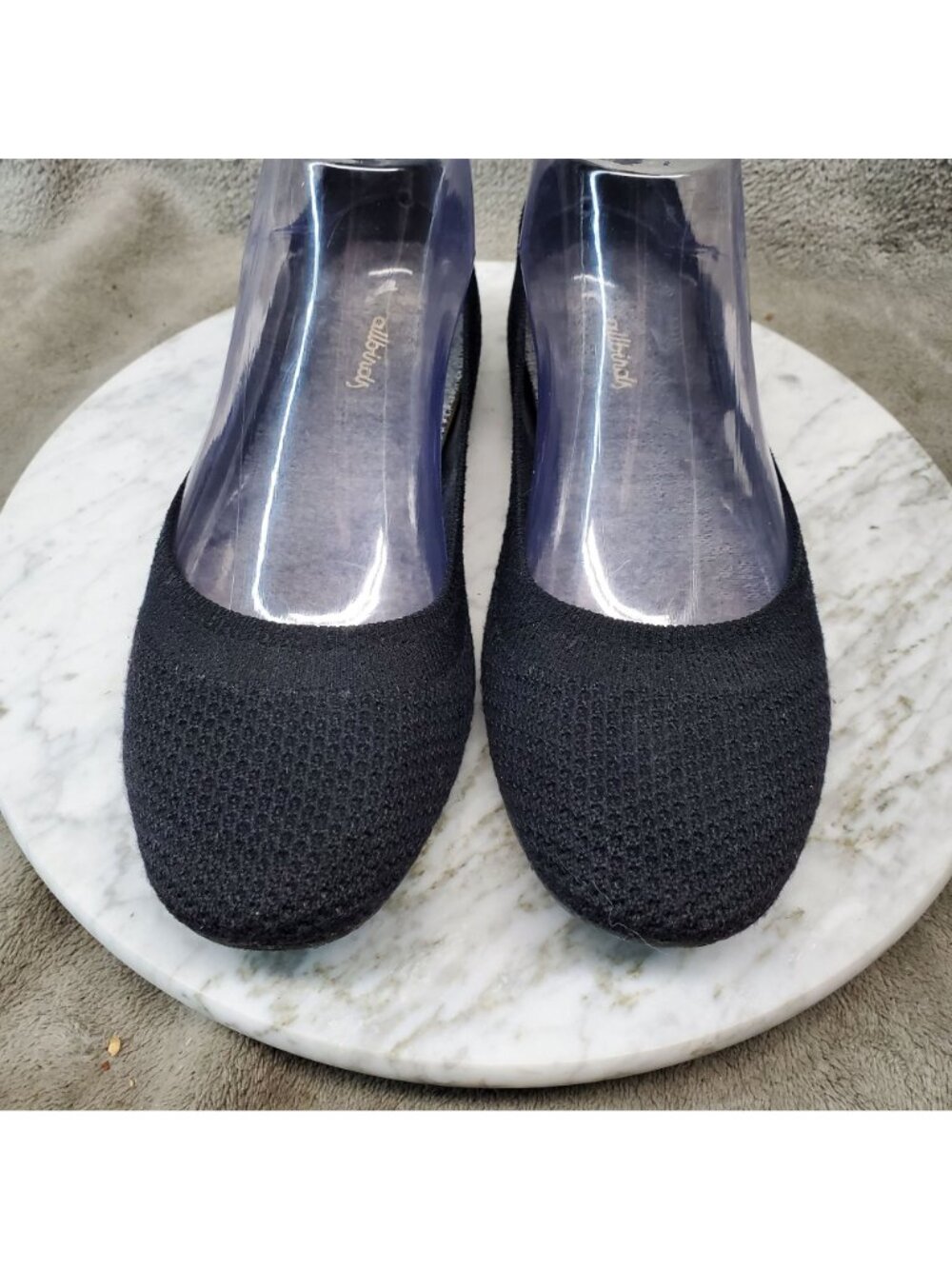 Allbirds Shoes Womens Size 7.5 Black Tree Ballet Flats Knit Slip-On - Picture 5 of 9